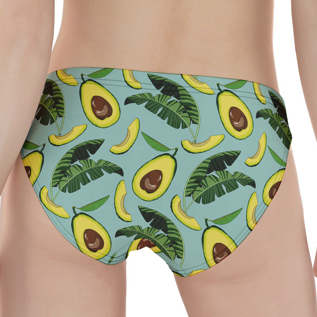 Banana Leaf Avocado Pattern Print Women's Panties