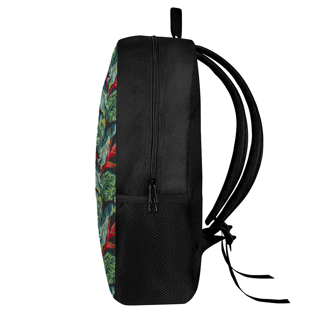 Banana Leaf Hawaiian Pattern Print 17 Inch Backpack