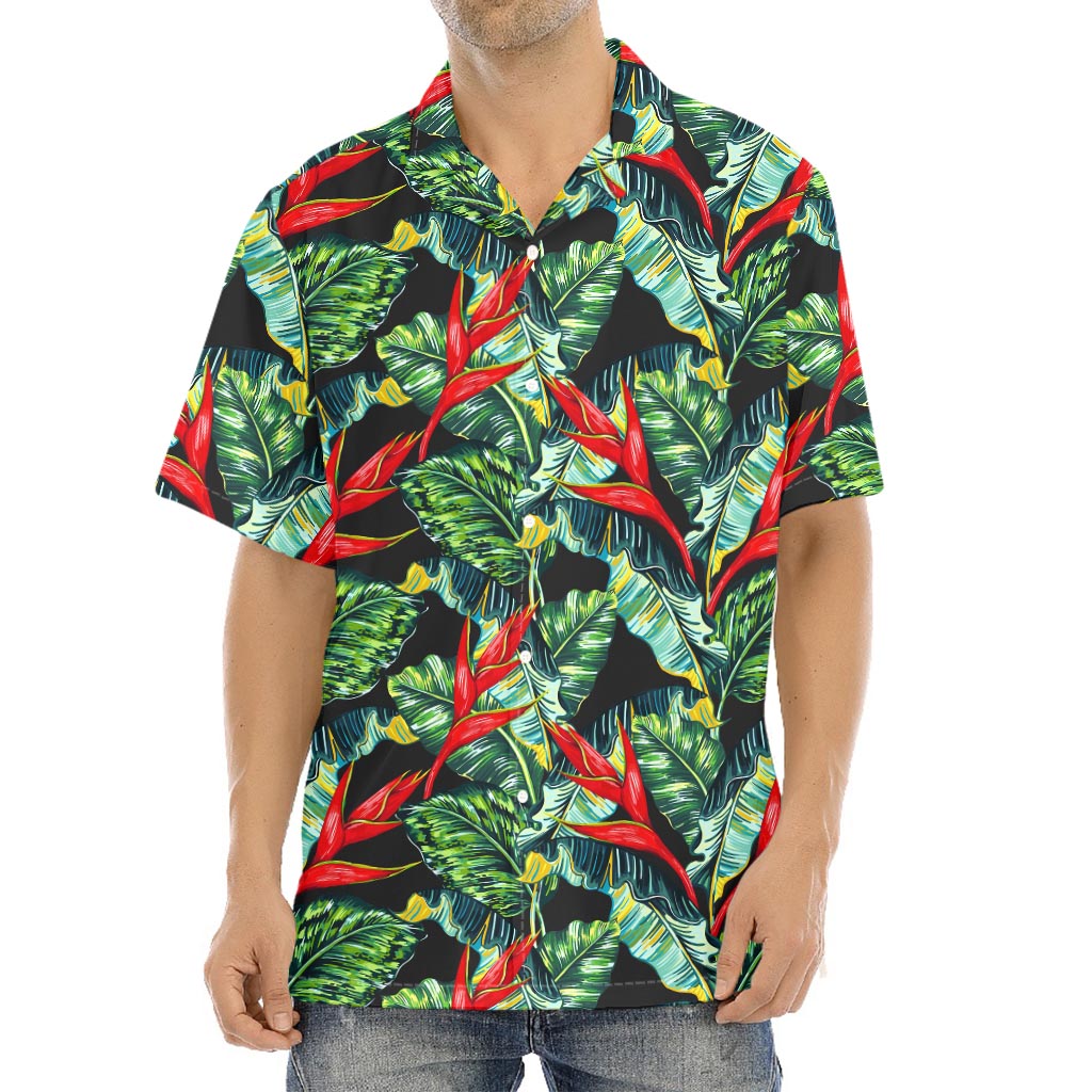 Banana Leaf Hawaiian Pattern Print Aloha Shirt