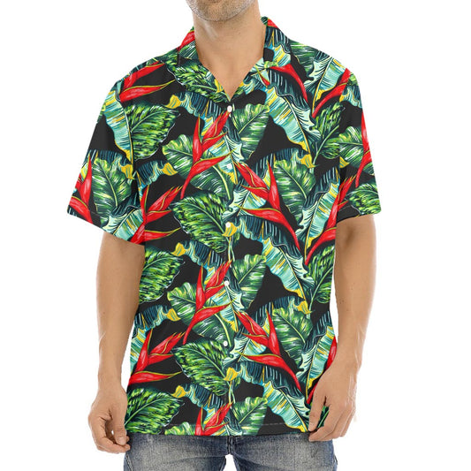 Banana Leaf Hawaiian Pattern Print Aloha Shirt