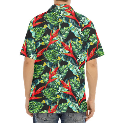 Banana Leaf Hawaiian Pattern Print Aloha Shirt