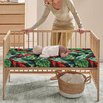 Banana Leaf Hawaiian Pattern Print Baby Crib Sheet