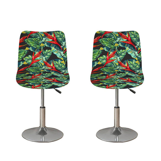 Banana Leaf Hawaiian Pattern Print Bar Stool Covers