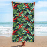 Banana Leaf Hawaiian Pattern Print Beach Towel