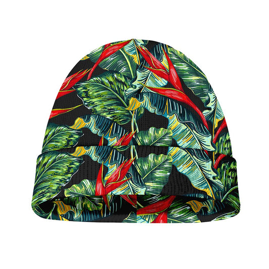 Banana Leaf Hawaiian Pattern Print Beanie