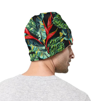 Banana Leaf Hawaiian Pattern Print Beanie