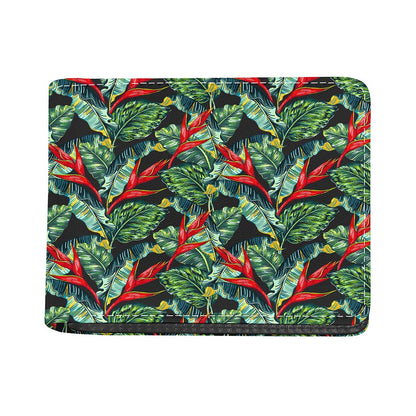 Banana Leaf Hawaiian Pattern Print Bifold Wallet