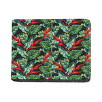 Banana Leaf Hawaiian Pattern Print Bifold Wallet