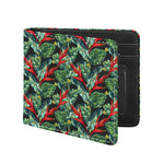 Banana Leaf Hawaiian Pattern Print Bifold Wallet