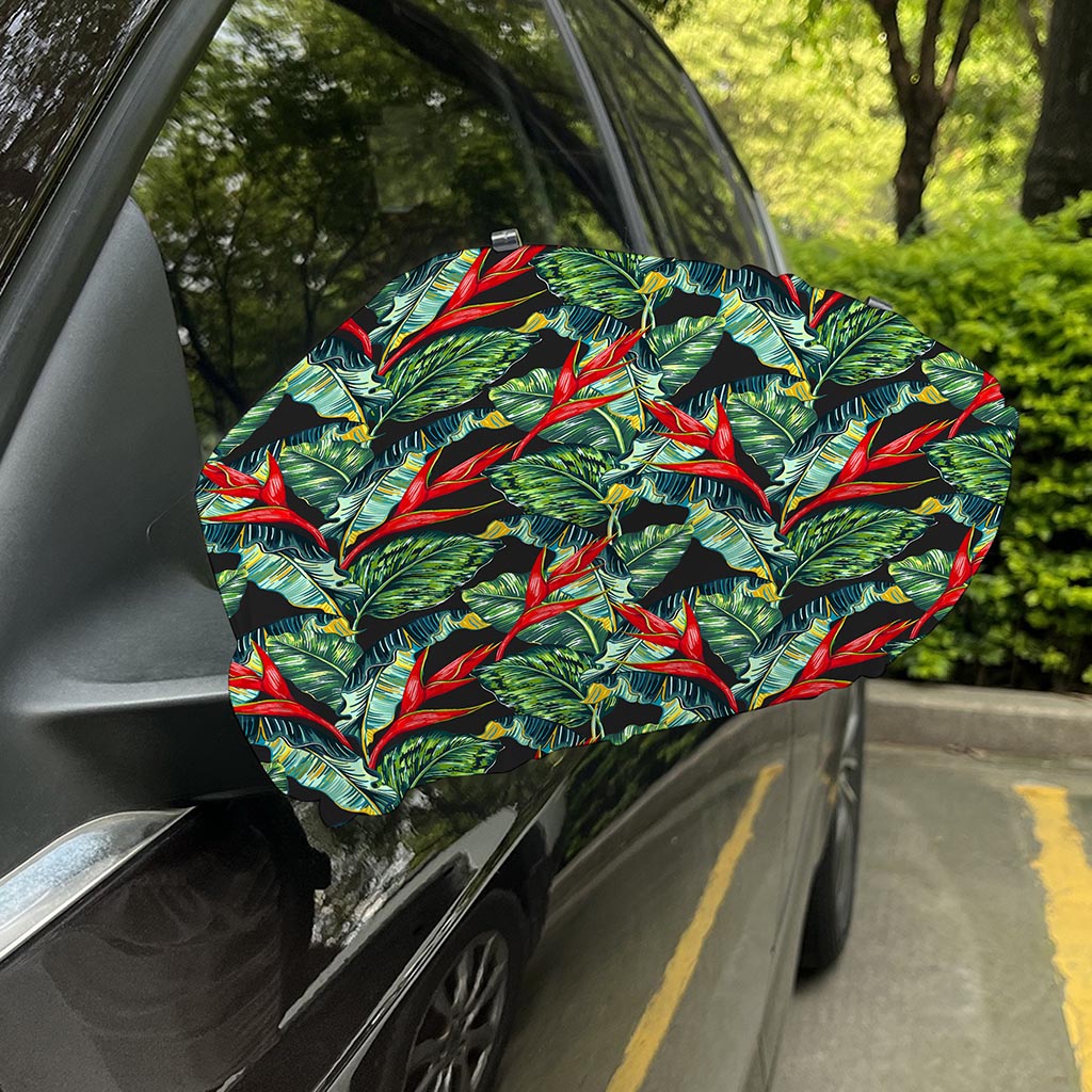 Banana Leaf Hawaiian Pattern Print Car Side Mirror Covers