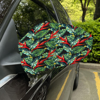 Banana Leaf Hawaiian Pattern Print Car Side Mirror Covers