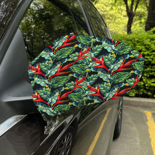 Banana Leaf Hawaiian Pattern Print Car Side Mirror Covers