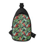Banana Leaf Hawaiian Pattern Print Chest Bag