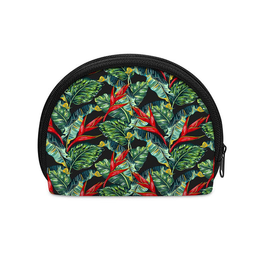 Banana Leaf Hawaiian Pattern Print Coin Purse