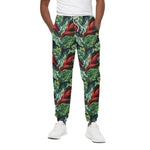 Banana Leaf Hawaiian Pattern Print Cotton Pants