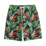 Banana Leaf Hawaiian Pattern Print Cotton Shorts