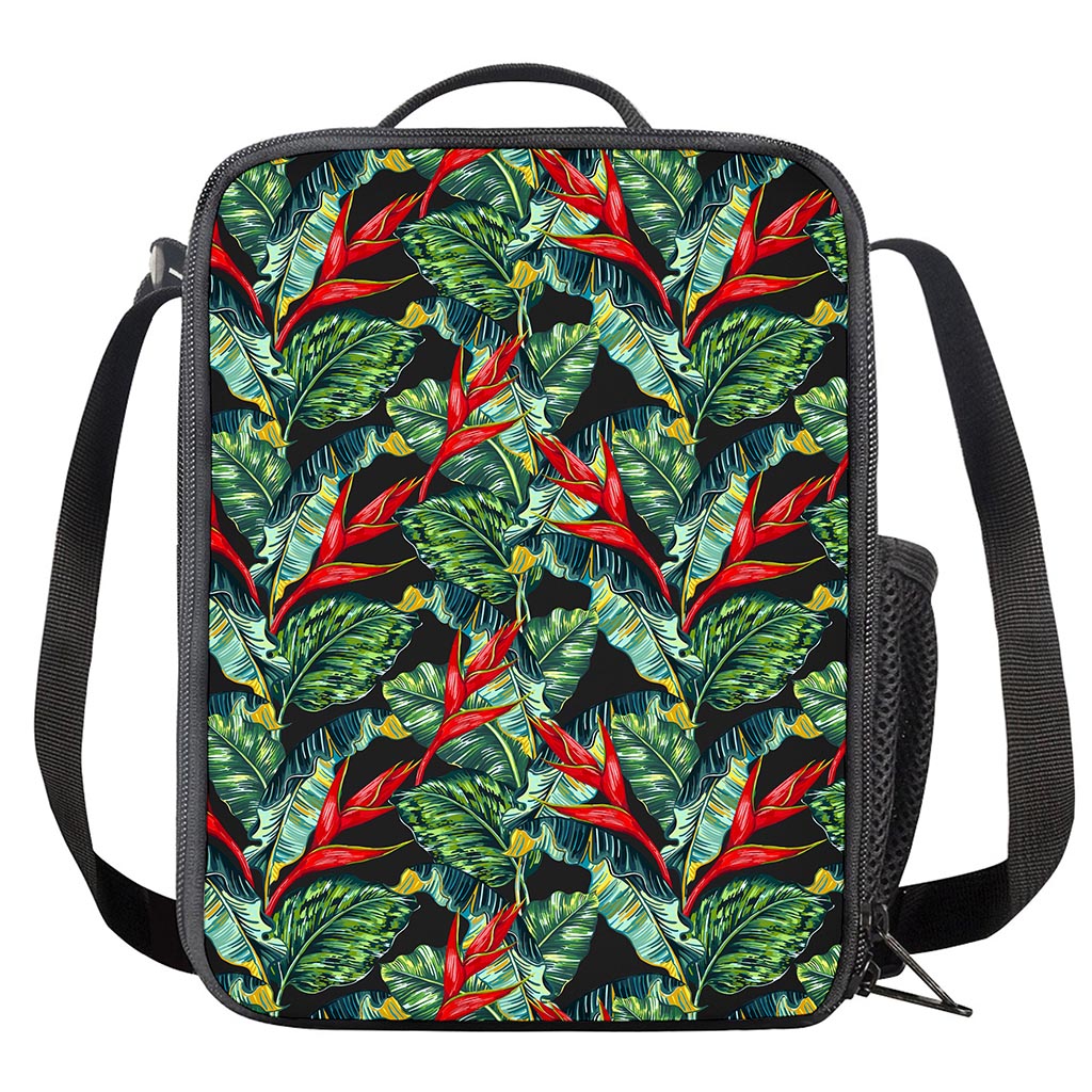 Banana Leaf Hawaiian Pattern Print Crossbody Lunch Bag
