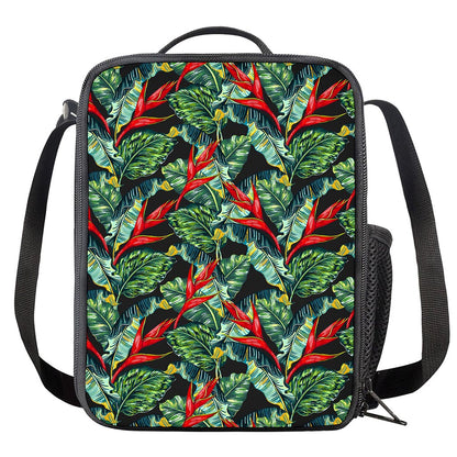 Banana Leaf Hawaiian Pattern Print Crossbody Lunch Bag