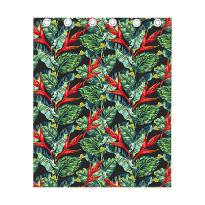 Banana Leaf Hawaiian Pattern Print Curtain
