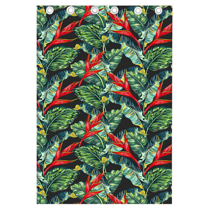 Banana Leaf Hawaiian Pattern Print Curtain