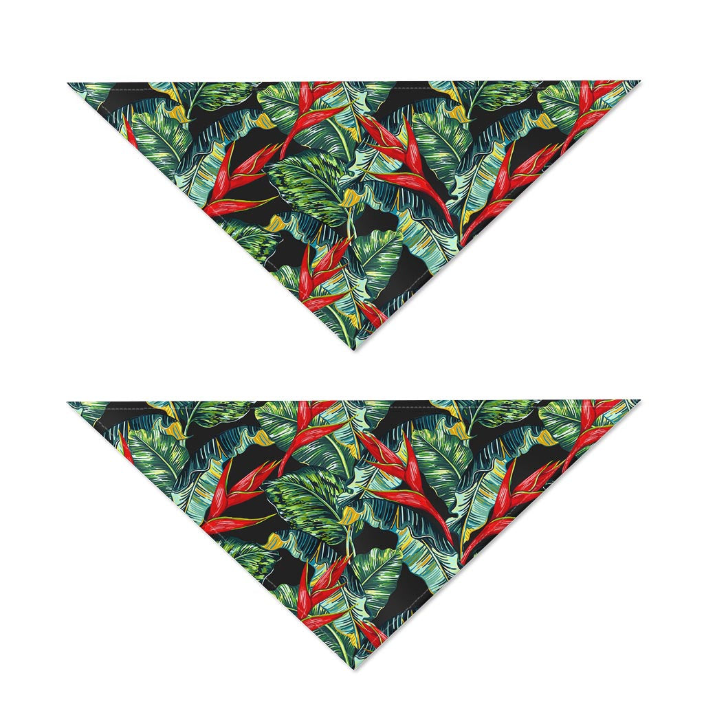 Banana Leaf Hawaiian Pattern Print Dog Bandana