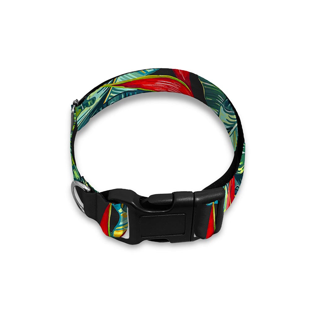 Banana Leaf Hawaiian Pattern Print Dog Collar