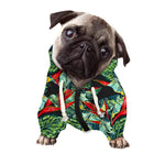 Banana Leaf Hawaiian Pattern Print Dog Zip Up Hoodie