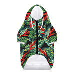 Banana Leaf Hawaiian Pattern Print Dog Zip Up Hoodie
