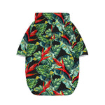 Banana Leaf Hawaiian Pattern Print Dog Zip Up Hoodie