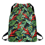 Banana Leaf Hawaiian Pattern Print Drawstring Backpack