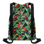 Banana Leaf Hawaiian Pattern Print Drawstring Backpack