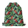 Banana Leaf Hawaiian Pattern Print Drawstring Bag