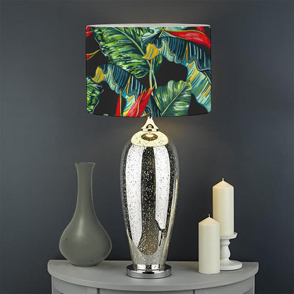 Banana Leaf Hawaiian Pattern Print Drum Lamp Shade