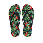 Banana Leaf Hawaiian Pattern Print Flip Flops