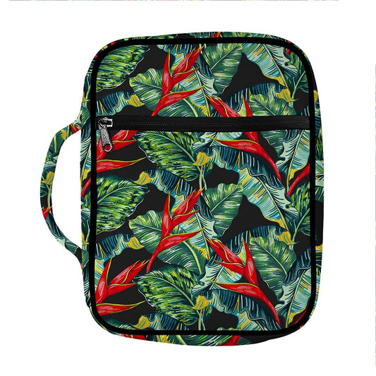 Banana Leaf Hawaiian Pattern Print Front Pocket Bible Bag