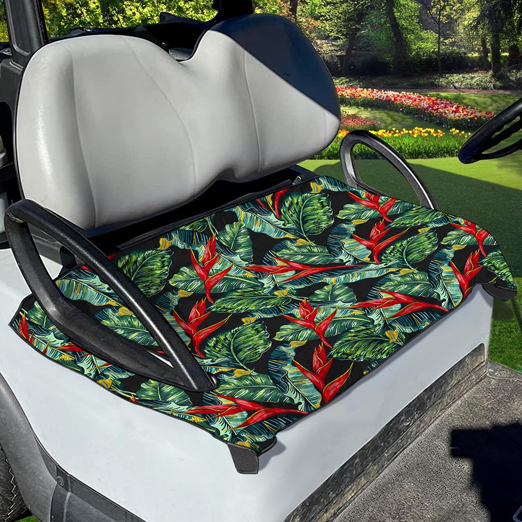Banana Leaf Hawaiian Pattern Print Golf Cart Seat Cover