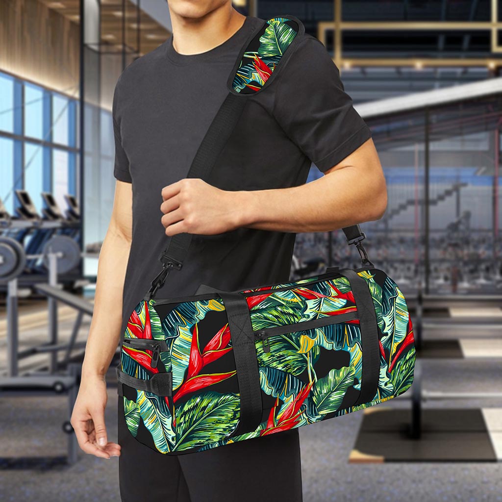 Banana Leaf Hawaiian Pattern Print Gym Bag