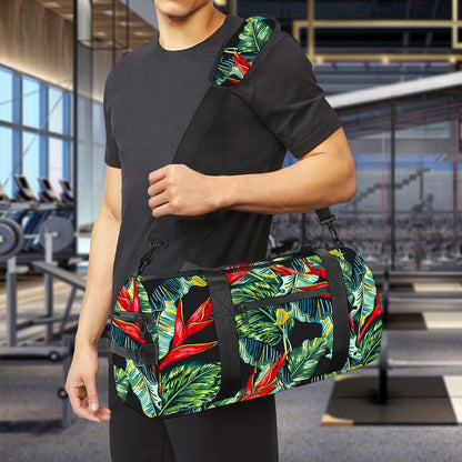 Banana Leaf Hawaiian Pattern Print Gym Bag