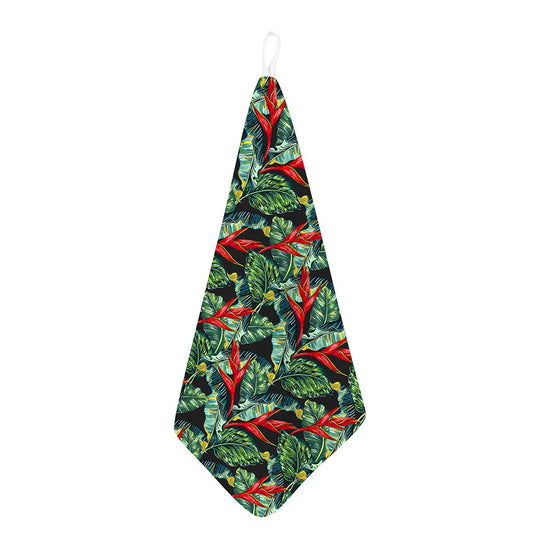 Banana Leaf Hawaiian Pattern Print Hand Towel