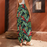 Banana Leaf Hawaiian Pattern Print Harem Pants