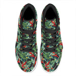 Banana Leaf Hawaiian Pattern Print High Top Leather Sneakers