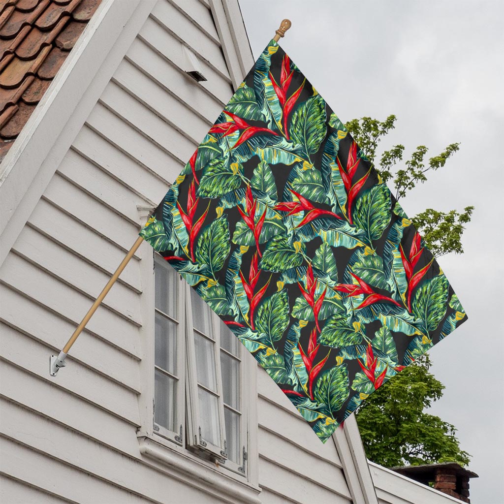 Banana Leaf Hawaiian Pattern Print House Flag