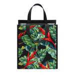 Banana Leaf Hawaiian Pattern Print Insulated Lunch Tote