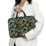 Banana Leaf Hawaiian Pattern Print Laptop Sleeve With Handle