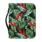 Banana Leaf Hawaiian Pattern Print Leather Bible Cover