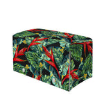 Banana Leaf Hawaiian Pattern Print Leather Tissue Box Cover