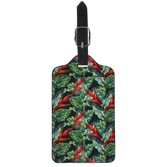 Banana Leaf Hawaiian Pattern Print Luggage Tag