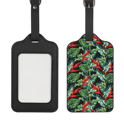 Banana Leaf Hawaiian Pattern Print Luggage Tag