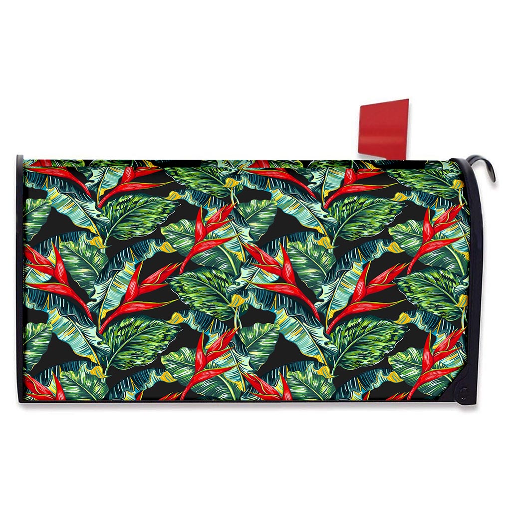 Banana Leaf Hawaiian Pattern Print Mailbox Cover