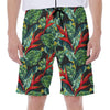 Banana Leaf Hawaiian Pattern Print Men's Beach Shorts